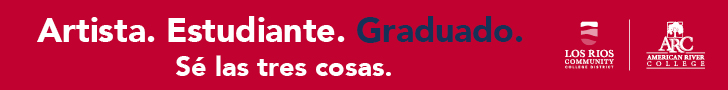 Digital ad for ARC that reads (in Spanish): Artist. Student. Graduate. Be all three.