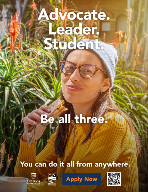 CRC ad that says, advocate, leader, student. Be all three.