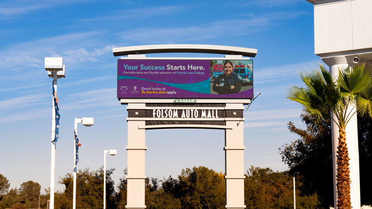 Billboard for Folsom Lake College