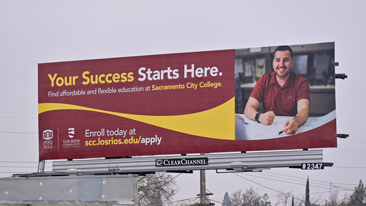 Billboard for Sacramento City College