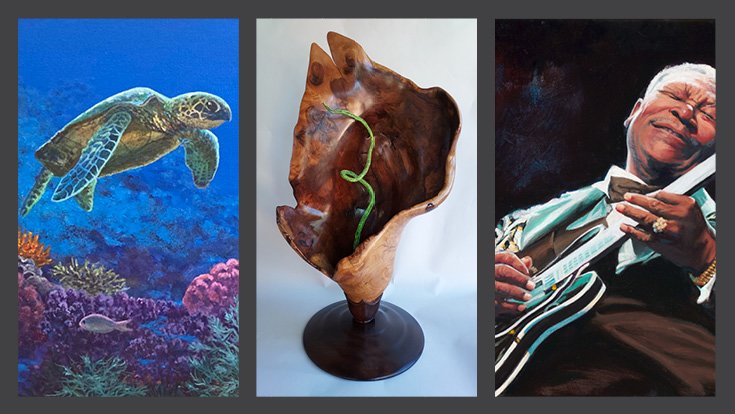Photos of El Dorado Hills Art Association Show Pieces